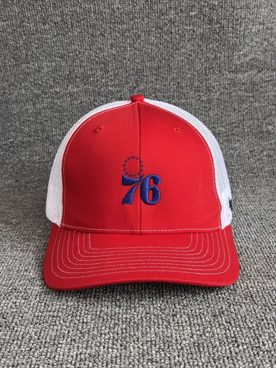 '47 Brand Philadelphia 76ers Trucker Snapback Red White Hat Mesh Back