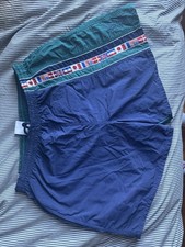 Vintage 90s Speedo Swim Trunks 1990s Mens Large Blue Olympic Games 1996 Flags