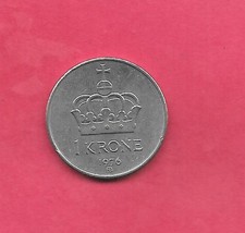 NORWAY KM419 1976 KRONE XF EXTRA FINE NICE OLD VINTAGE COIN