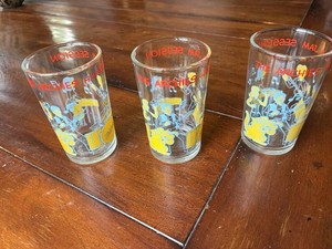 Vintage 1971 Archie Comics Archies Having a Jam Session Lot 3 Jelly Jar Glasses