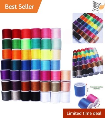 Sewing Thread Set Polyester 45 Spools 100Yard Rainbow Colors for Hand Machine
