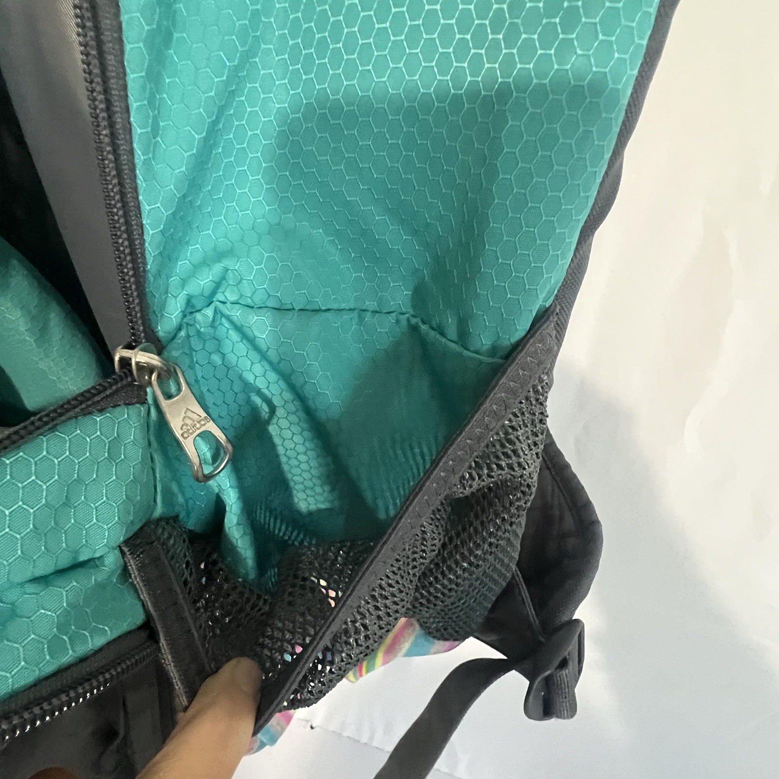 Turquoise Multi Colored Adidas Extra Large Back P… - image 6