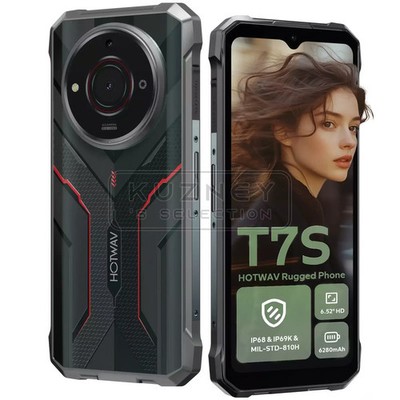 Outdoor Smartphone HOTWAV T7S Robustes Handy Ohne Vertrag Android Phone 4G 128GB