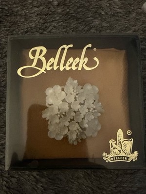 Belleek Fine Porcelain Floral Broach Pin