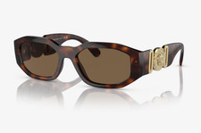 Versace VE4361 Biggie Tortoise Frame Brown Lenses Square Sunglasses