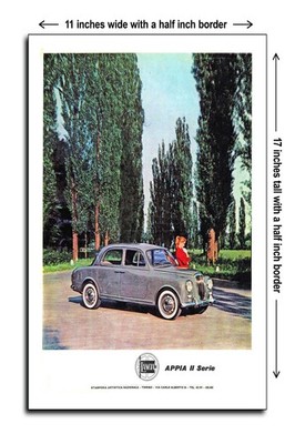 1957 Lancia Appia Series II - 11x17 Poster