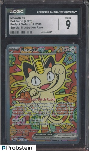2026 Pokemon POR EN Special Illustration Rare #121 Meowth ex CGC 9 MINT