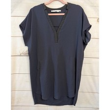 ASTR the Label Navy Blue V-Neck Shift Dress with Pockets ALD41497 Womens Size M