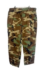 Vintage Military Pants Men s XL 38x31 Woodland Camo Cargo Combat Trousers 80s