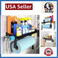 Compact Wall Paper Towel Holder with Storage Shelf - Perfect for Kitchens