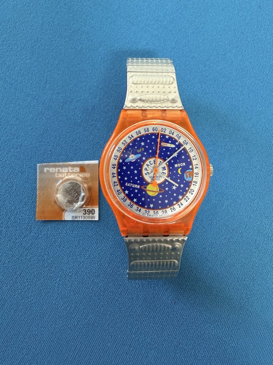 Swatch Watch Starry Sky / Space Time GR131 Vintage 1996 Rare 