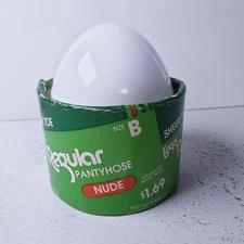 Vintage L'eggs Egg Regular Pantyhose Suntan Size B Sheer Toe NOS Unopened