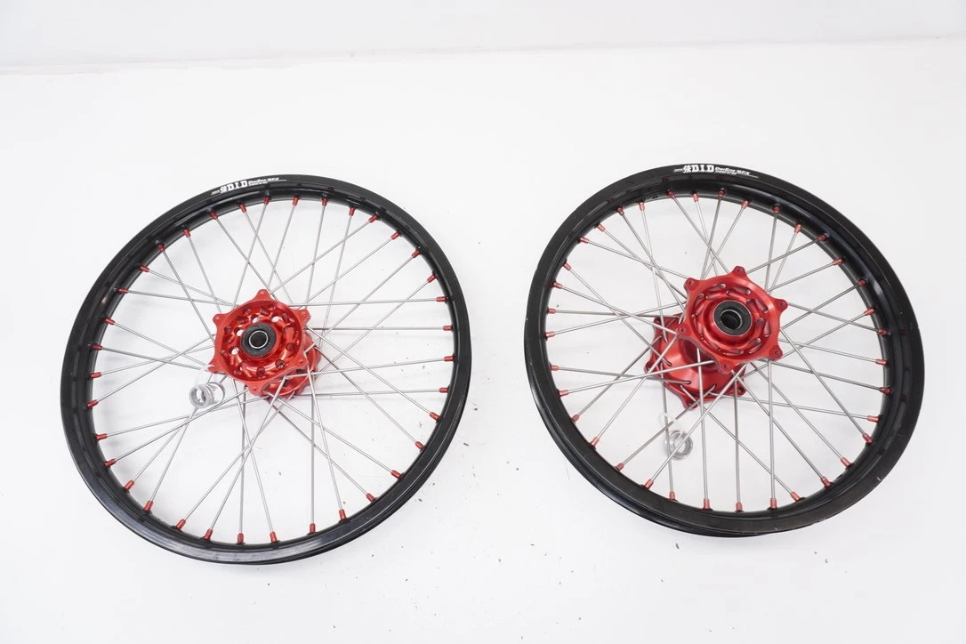 YZ250F YZ450F Dubya Talon Wheel Set 21" Front 19" Rear DID Rims Red/Black Yamaha
