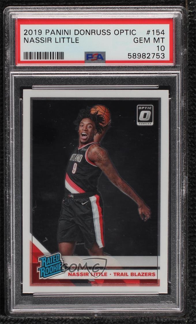 2019 Panini Donruss Optic Rated Nassir Little #154 PSA 10 GEM MT Rookie RC 0yo1