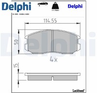 Delphi LP736 Bremsbelagsatz FüR Scheibenbremse Bremsbelagsatz