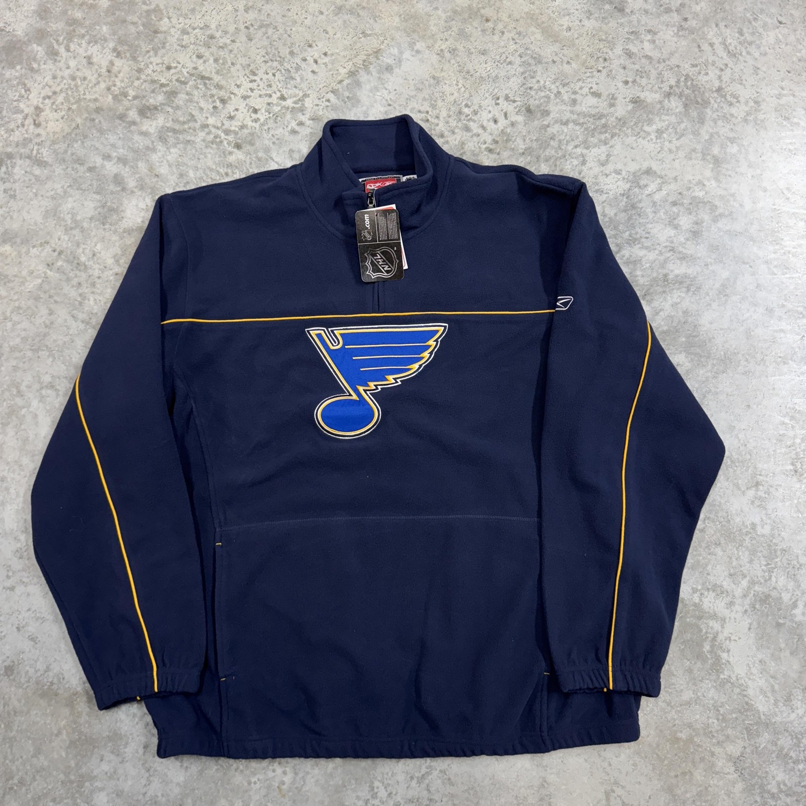 St Louis Blues Sweatshirt Mens 2XL Blue NHL Hockey Fleece Pullover Reebok