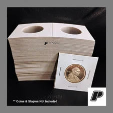 200 GUARDHOUSE 2x2 Coin Holder Flips for Small Dollar $1 Cardboard Mylar BULK
