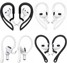 4 Pairs Ear Hooks Designed for Airpods Pro 3 2 1, Earbuds Accessories, Anti-