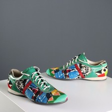Prada Sneakers Fantasy Print Second Hand Leather Size 7 Italy Original