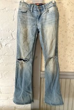Vintage Kids Levi s Boot Cut Distressed Size 10 Regular Holes Faded