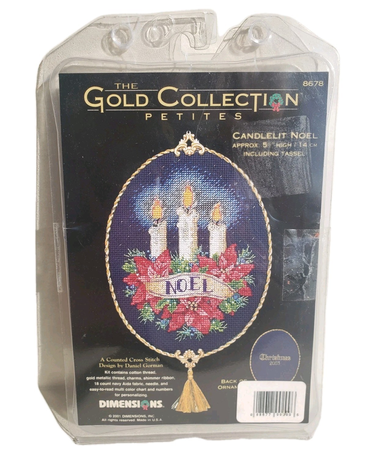 Dimensions Gold Collection Petites CANDLELIT NOEL Counted Cross Stitch Kit 8678