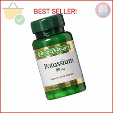 Nature's Bounty Potassium Gluconate 99mg, 100 Caplets