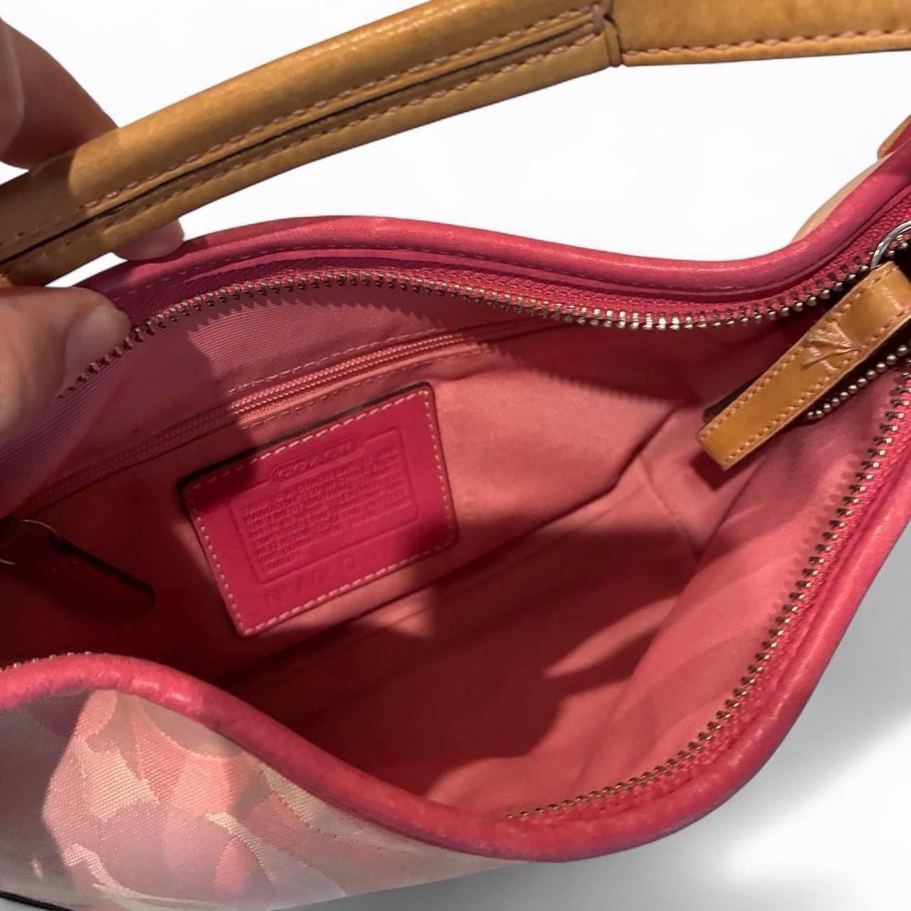 Coach Pink Optic Soho Hobo Vintage Y2K image 7
