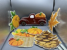 6 Pcs Fall Yard Stakes Yard Signs Thanksgiving Outdoor Decorations Pumpkin