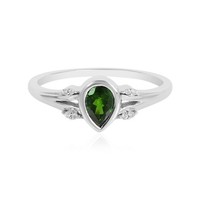 Cavill Diopsid Ring 0,71Ct Tropfenschliff Silber 925 Zirkon GrüN Damen