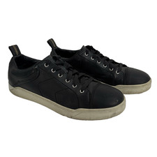 Diesel S-Marquise Low Black Leather Sneakers Luxury Casual Men  s US Size 10.5