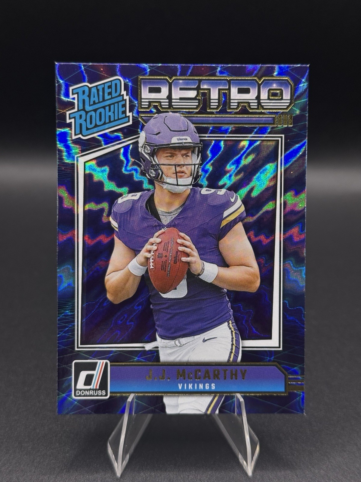 2024 Donruss JJ McCarthy Retro Rated Rookie #2 Minnesota Vikings (RC)