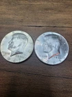 LOT OF 2 40 PERCENT SILVER HALF DOLLARS   1965 & 1967