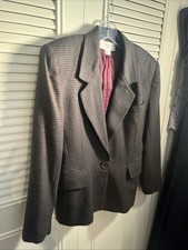 Christian Dior Women's Blazer Size 10 Wool Tweed Single Button Made In USA