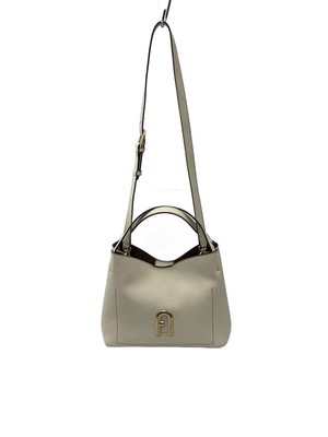 FURLA Primula S Hobo Shoulder Bag in White Leather (WB00507)