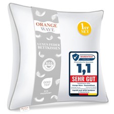 Cuscino da letto 80x80 cm Orange Wave | Federa morbida per riposo