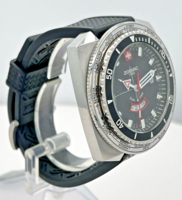Zodiac Super Seadragon Dual Time and Date Watch in Stainless Steel