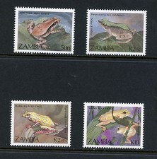 Product Image: G825  Zambia 1989   frogs  4v.    MNH  