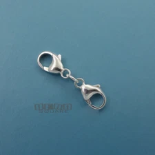 925 Sterling Silver Double Lobster Claw Clasp Connector / Extender [Choose Size]