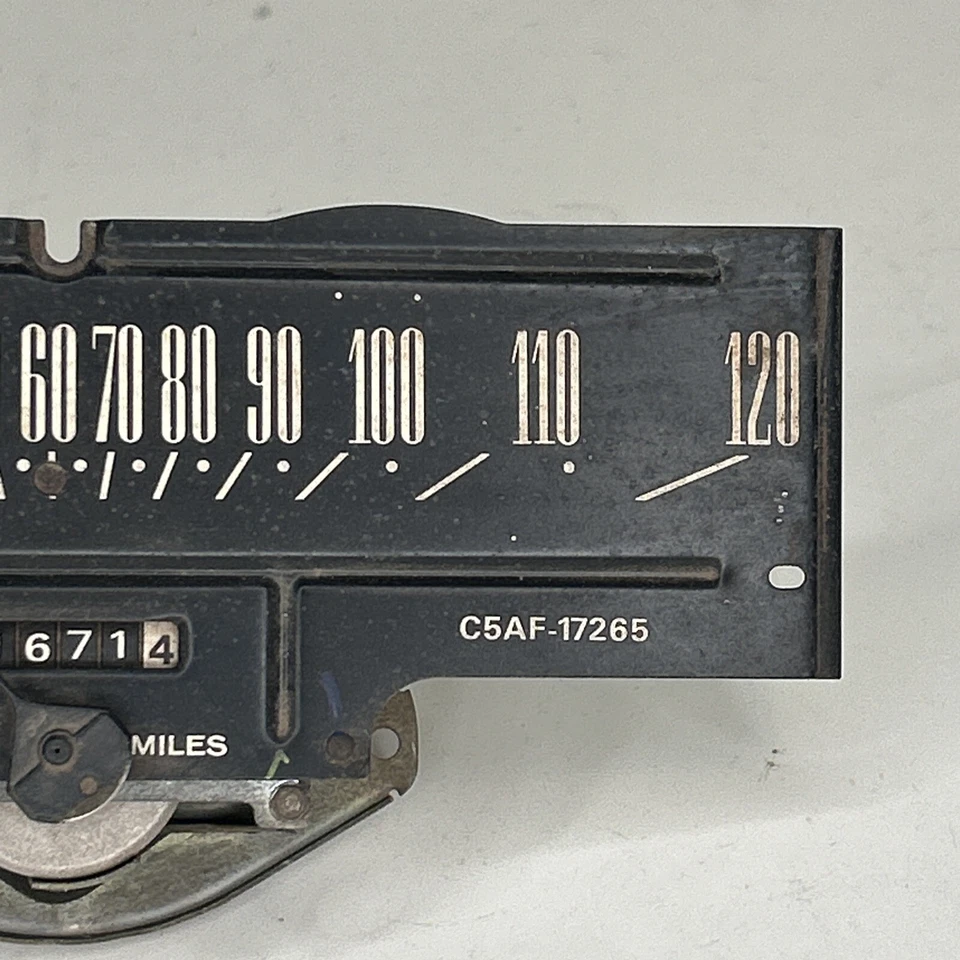 1965 1966 Ford Galaxie painel cluster medidor de velocidade lente moldura frontal LTD 7 FABRICANTE DE EQUIPAMENTO ORIGINAL - Imagem 3 de 4