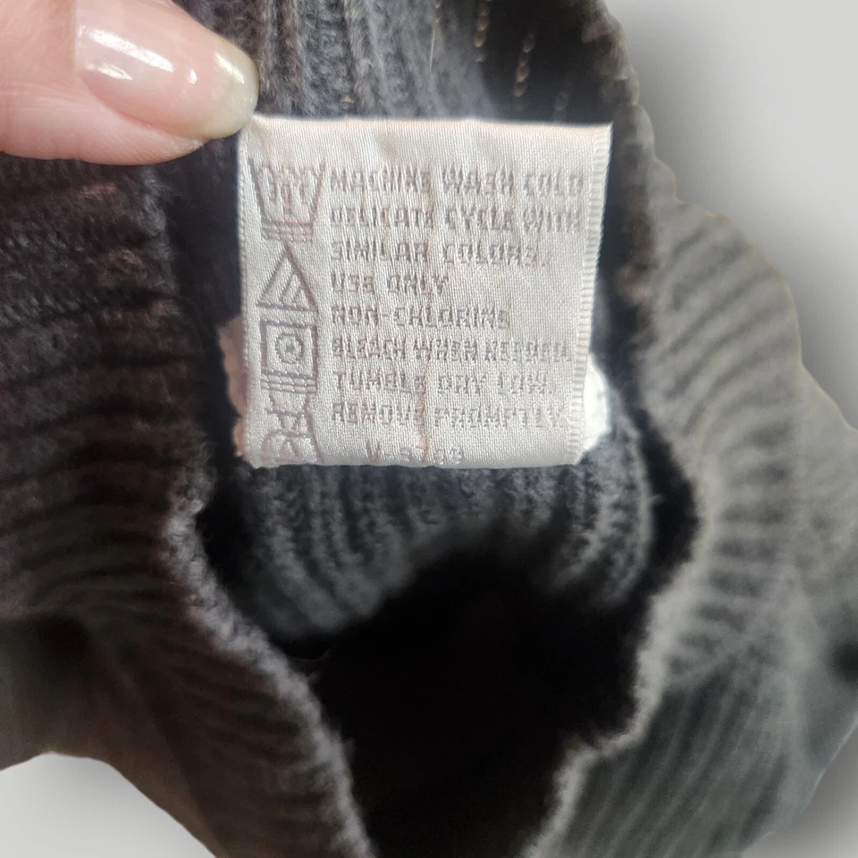 Pierre Cardin Men's XL Gray Striped 100% Cotton Long Sleeve Pullover Sweater - Image 4 of 4