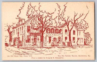 Postcard - An Old Stone Inn - The Old Talbott Tavern, Bardstown, KY Kentucky