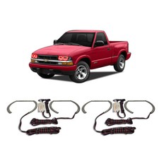 Bright Red Angel Eye Headlight Halo Kit For Chevrolet S10 98-04 Bright Red Angel Eye Headlight Halo Kit For Chevrolet S10 98-04