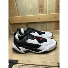 US7.5 NWOB Puma Thunder Spectra Mens Leather White Black & Red Athletic Shoes