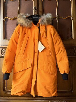 Museum Daunenjacke Parka Damen Orange Alaska Größe S NEU
