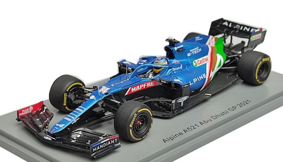 ミニカー Spark 1/43 Alpine A522 Baharain GP 2022 1/43 Spark 2021 Alpine A521 No.14 F1 Racing Team 8th Abu Dhabi GP