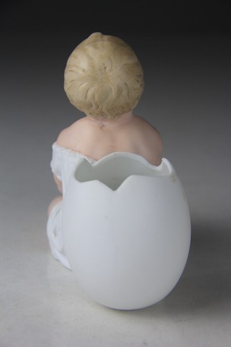 Antique German Bisque Easter Baby with Egg Shell - Read! - Picture 10 of 21