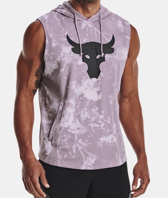 the rock cut off hoodie