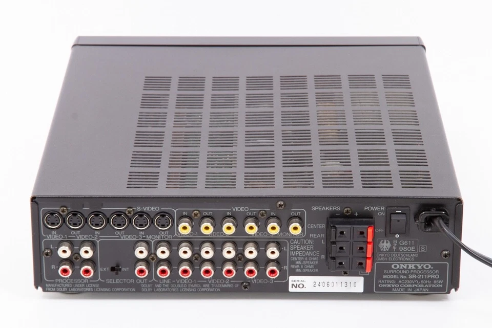 Onkyo SR-211 PRO surround processor, remote, manual, packaging - Image 3 of 4