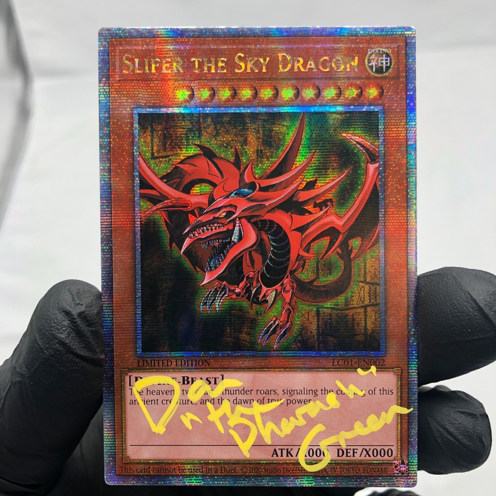 Dan Green Autograph Auto Signed YuGiOh YuGiOh Slifer The Sky Dragon