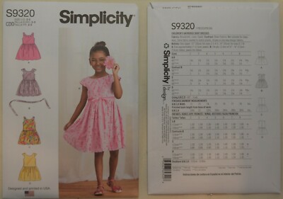 Simplicity- 9320 - Children's and Girls' Gathered Skirt Dresses
